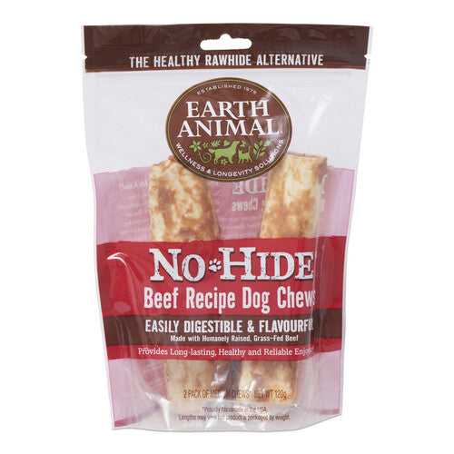 Earth Animal No Hide Beef Medium Chews 2pk 120g