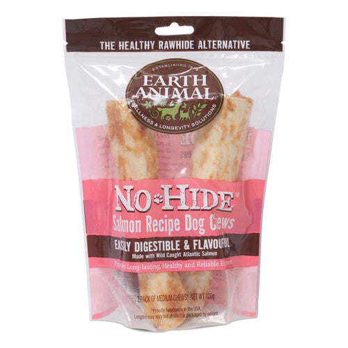 Earth Animal No Hide Salmon Medium Chews 2pk 120g