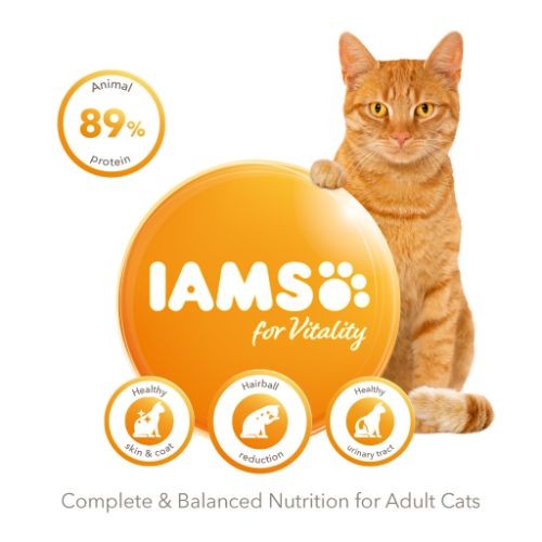 IAMS for Vitality Adult Dry Cat Food Hairball Reduction with Fresh