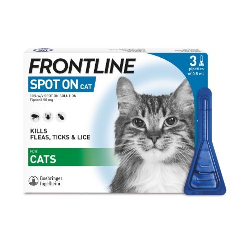 Frontline Spot On Flea Drops for Cats Kittens Ferrets 3 Pippettes Frontline Pets Friends