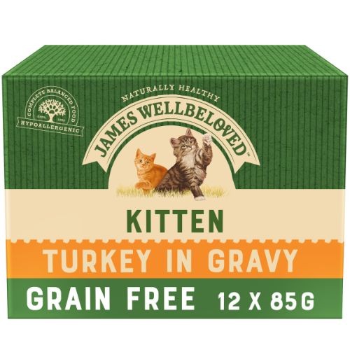 James Wellbeloved Grain Free Kitten Food Pouches with Turkey 12 x 85g James Wellbeloved Pets Friends