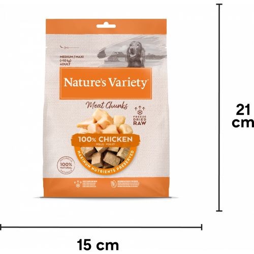 Nature s Variety Freeze Dried Chicken Chunks Dog Food 50g Natures Variety Pets Friends