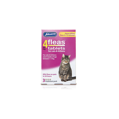 Johnsons 4fleas Tablets for Cats Kittens 3 Tablets Johnsons Pets Friends