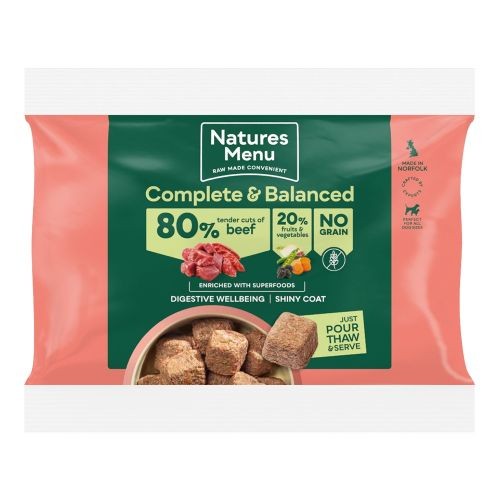 Natures Menu Complete & Balance 80/20 Tender Cuts of Beef 500g ...