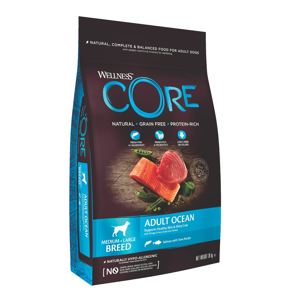 Dog food with omega 3 store and probiotics