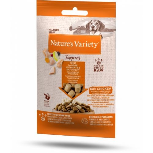 Freeze dried store chicken dog food